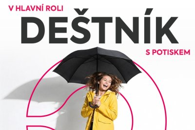 V hlavní roli DEŠTNÍK s potiskem