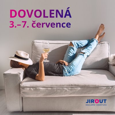 Týdenní dovolená od 3. července do 7. července Týdenní dovolená od 3. července do 7. července