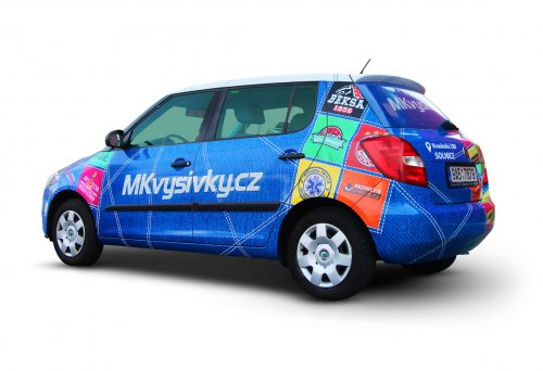 MK výšivky – celopolep Škoda Fabia II