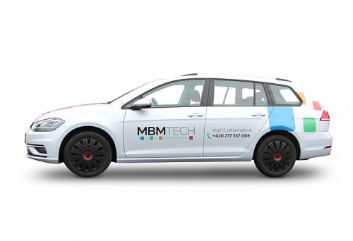 MBM TECH – částečný polep VW Golf transparentní folií