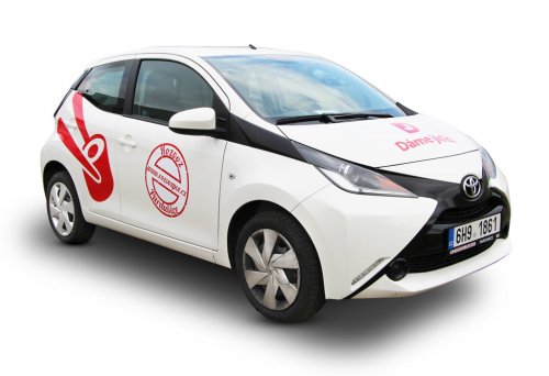ROZVOZ PARDUBICE - částečný polep TOYOTA AYGO