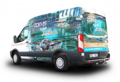 Zdevis jezírka - polep vozidla Ford transit