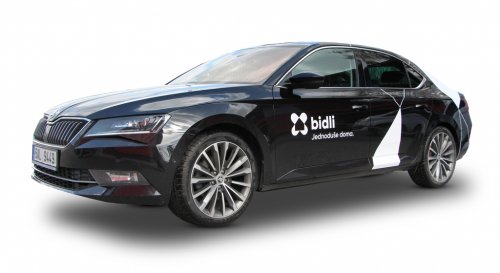 Bidli – částečný polep Škoda Superb