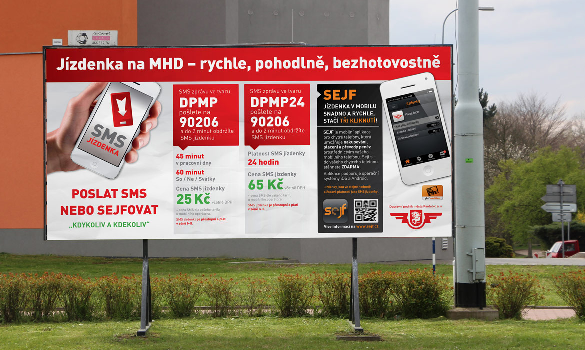 Dopravní podnik Pardubice - billboard