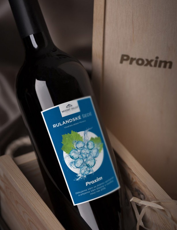 Proxim - etiketa dárkového vína